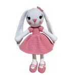 Şirin Uzun Kulak Tavşan Uyku Arkadaşı Amigurumi Organik Oyuncak