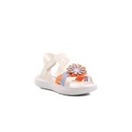 Şiringenç Stepica 8010 Filet Beyaz Turuncu Lila Kız Çoçuk Sandalet,Beyaz 31