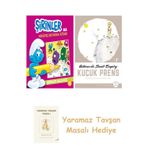 Şirinler İle Hikayeli Boyama Kitabı - Şirinler Salatası + Küçük Prens + Yaramaz Tavşan Masalı