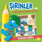 Şirinler ile Hikayeli Boyama Kitabı - Yabani Şirin
