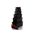 şirinler imalat Hediye Kutusu Siyah 6 Lı Set+büyük ebat ilave edildi 16,5*30*38 CM