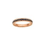 Sirius 0,35 Karat Siyah Pırlanta Taşlı Tamtur Yüzük (Kırmızı Altın / 14)
