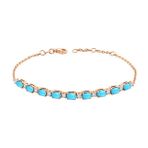 Sirius 0504B0009 Pırlanta Ve Oval Turkuaz Sırataş Bileklik