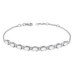 Sirius 0704B0011 Pırlanta ve Oval Beyaz Topaz Sırataş Bileklik