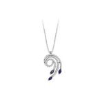 Sirius 0704P0104 Pırlanta ve Markiz Kesim Safir Sarmal Kolye