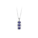 Sirius 0704P0107 Pırlanta ve 3 Safir Taşlı Kolye