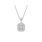 Sirius 0717P0046 F Renk 0,50 Karat Baget Pırlanta Kolye