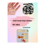 Sirius Hobi Epoksi Reçine Baby Shower-Nişan-Düğün Magnet Altın Varak Folyo Sticker 40 adet