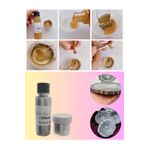 Sirius Hobi Epoksi Reçine Bardak Altlığı Gümüş Kenar Boyası Varağı Seti 30 ml 10 gr Varak Tozu