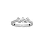 Sirius Pırlanta E Renk 0.33 Karat Tria Beyaz Altın 14 Pırlanta Yüzük