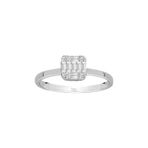 Sirius Pırlanta F Renk 0.22 Karat Baget Beyaz Altın 18 Pırlanta Yüzük