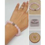 Sirius Serisi Pembe Kuvars Taşı 10mm Unisex Bileklik (52892)