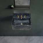 Sirius Siyah Honlu Duvara Montaj Fitilli Mermer Lavabo Ntrvs210