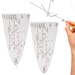 SIRLOMU 2 adet matematik parabol şablonu, eğri şablonu, parabol cetvel, normal parabol şablonu, öğrenciler, ofis, tasarımcı boyama için
