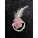 SırmalıHome Bekarlığa Veda Için 10 Adet Tüylü Incili Nedime Bilekliği Pudra Kına Gecesi Bride To Be Nişan - 0,5 x 9 cm