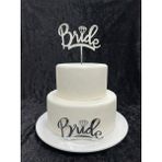 SırmalıHome Bekarlığa Veda Partisi Için 2 Parça 'bride' Yazılı Gümüş Pasta Üzeri ve Önü Süsü Bride To Be Parti - Gümüş - Gri - 0,5 x 9 cm