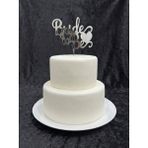 SırmalıHome Bekarlığa Veda Partisi Için 'bride To Be' Yazılı Gümüş Pasta Üzeri Süsü Bride To Be Parti - 0,5 x 9 cm