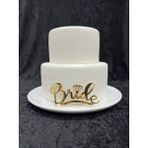 SırmalıHome Bekarlığa Veda Partisi Için 'bride' Yazılı Gold Pasta Önü Süsü Bride To Be Parti Malzemesi - Altın - Gümüş - 0,5 x 9 cm