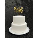SırmalıHome Bekarlığa Veda Partisi Için 'bride' Yazılı Gold Pasta Üzeri Süsü Bride To Be Parti - Altın - 0,5 x 9 cm