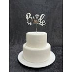 SırmalıHome Bekarlığa Veda Partisi Için 'bride' Yazılı Gümüş Pasta Üzeri Süsü Bride To Be Parti - Gri - 0,5 x 9 cm