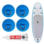 Sirseon Kano D Halkalı Yama,D Halkalı PVC Yama,Paddleboard'lar için Dairesel Paslanmaz Çelik D-Halka Yaması | Stand-up Paddleboard PVC Yama, Sağlam ve Çok Amaçlı, Sörf Tahtaları, Botlar ve Sallar için