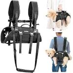 Sırt Çantası Taşıyıcısı 16-23 Lb Küçük Için,Yürüyüş Bisikleti Için Çok Fonksiyonlu Tam Vücut Pet Kaldırma Koşumu,Köpek Acil Sling