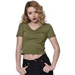 Sırtı Bağcıklı Yeşil Crop Bluz Yeşil