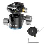 SIRUI KS-10 Tripod için Küre Başlık, Düşük Profilli, 29 mm 360° Panorama Alüminyum Tripod Başlığı, Kamera, Video Kamerası için Yuvarlak Başlık, Tek Ayaklı Sehpa, Maksimum Taşıma Kapasitesi 15 kg