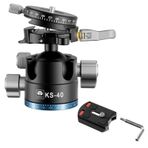 SIRUI KS-40 Low Profile Küre Başlık, 40 mm Alüminyum 360° Çift Panoramik Bilyalı Başlık, Kamera, Video Kamera için, Profesyonel Tripod Başlığı, Monopod, Maksimum Yük 25 kg