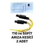 SİSA SENİSTESENAL 5W T10 ve SOFİT Park Plaka LED Ampul Arıza Lambası Engelleyici Canbus Dekoder Direnç