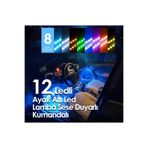 SİSA SENİSTESENAL Araç İçi Aydınlatma Kumandalı Müziğe Duyarlı 12 Led Ayak Altı Ledpro