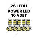 SİSA SENİSTESENAL T10 Led 26 Ledli 10 Adet W5w Metal Ultra Power Beyaz Park Plaka Tavan Ampulü