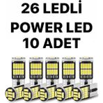 Sisa T10 LED 26 Ledli W5W Canbus Metal Ultra Power Beyaz Park Plaka Tavan Ampulü