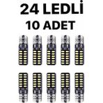 Sisa T10 LED Dipsiz 24 Ledli Metal Ultra Beyaz Park, Plaka, Tavan Ampulü