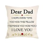 Sisadodo Dear Dad Throw Yastık Kılıfı Erkekler için Doğum Günü Baba için Oğul Kızından Seni Seviyorum Baba Yastık Kılıfı Yastık Kılıfları Ev Kanepe Yatak Süslemeleri için Kapak 18x18 Yastık Kılıfı