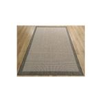 Sisal 9213 Gri/Beyaz Bordürlü Jüt Sisal Kilim, Gri, 100 x 200