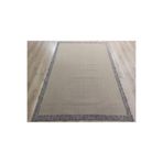 Sisal 9709 Bej/Gri Bordürlü Jüt Sisal Kilim, Bej, 100 x 200