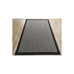 Sisal 9715 Vizon/Siyah Bordürlü Jüt Sisal Kilim, Siyah, 120
