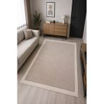 Sisal Görünümlü Bordürlü Baskılı Kaymaz Yıkanabilir Salon Oturma Odası Mutfak Balkon Halısı Yolluk 80 X 150 Cm Bej