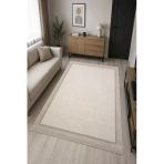 Sisal Görünümlü Bordürlü Baskılı Kaymaz Yıkanabilir Salon Oturma Odası Mutfak Balkon Halısı Yolluk 80 X 300 Cm Krem