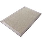 Sisal Karşılama Paspası Kaymaz Ön Paspas İç Mekan Dış Mekan Halısı Giriş Yolu için El Dokuması Doğal Jüt Kir Tutucu Meşgul Alanlar için İdeal Ev Dekoru Halı Gri 80x120 cm