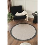 Sisalux 3088 Gri Antrasit Yuvarlak Sisal Dokuma Jüt Kilim Hav Toz Vermez Mutfak Oturma Odası Halısı