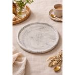Sisay Home Gri Mermer Desen Dekoratif Tepsi 22 cm | Modern & Bohem Ev Dekor Tepsi