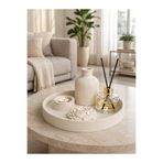 Sisay Home Modern Dekoratif Tepsi Seti – Vazo, Tealight Mumluk ve Koku Şişesi | Orta Sehpa & Salon Dekoru