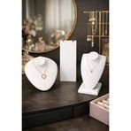 Sisay Home Takı Standı Seti | Kolye & Küpe Sergileme Standı | Beyaz Takılık Dekoratif Set (3’lü)
