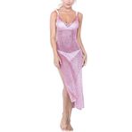 SISAY Kadın örgü plaj elbisesi, bikini üstü, kolsuz, sırtı açık, şeffaf, maksi elbise, yandan yırtmaçlı uzun elbise, plaj pançosu, yazlık elbise, mor, Einheitsgröße