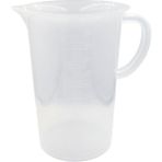 Şişe Dükkanı Plastik Kulplu Beher Kabartma Dereceli 2000ML - 1 Adet