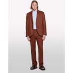 Sisley %100 Keten Astarsız Rahat Kalıp Ceket Erkek Kahverengi Ceket - 325P2AGHSW01Q - 42