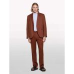 Sisley %100 Keten Astarsız Rahat Kalıp Ceket Erkek Kahverengi Ceket - 325P2aghsw01q
