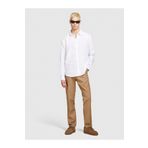 Sisley %100 Keten Regular Fit Gömlek Erkek Beyaz Gömlek - 324P5BKUSQ029